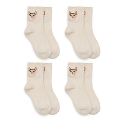 MADEN Niedliche Katze & Hund bestickte Socken