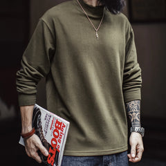 Camiseta térmica de manga larga de algodón pesado para hombre MADEN