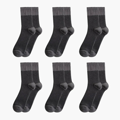 MADEN Contrast Knitted Mid-Calf Socks – Breathable Splice Long Socks