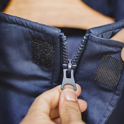 Maden Men’s Short Padded Jacket Winter Thick Warm Stand Collar Coat Navy Submarine Badge Casual Outdoor Outerwear