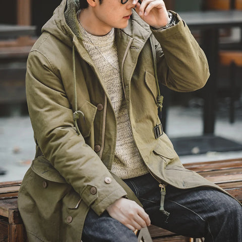 MADEN Heavyweight M47 Hooded Mid-Length Parka