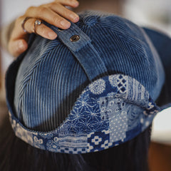 Sombrero bomber vintage de pana con orejeras MADEN
