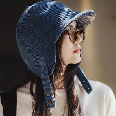 MADEN Vintage Corduroy Bomber Earflap Hat