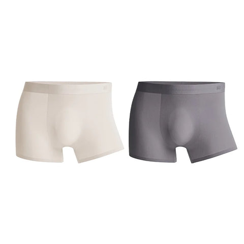 Calzoncillos bóxer para hombre Maden de seda helada, frescos, transpirables, sin costuras, ropa interior suave, elástica, delgada, de color sólido, 1/2/4/6 piezas