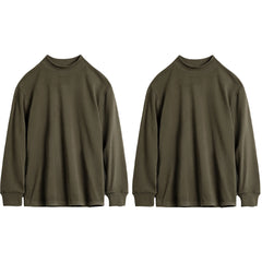 Camiseta térmica de manga larga de algodón pesado para hombre MADEN