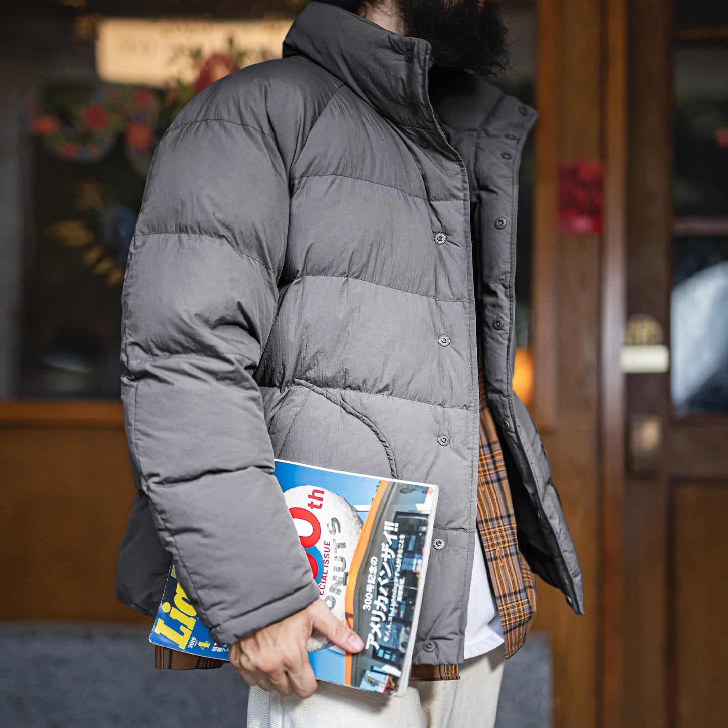 MADEN Vintage Steppjacke mit Raglanärmeln