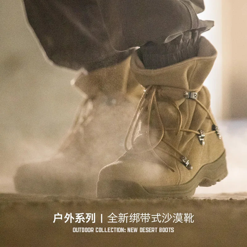 MADEN 빈티지 하이탑 데저트 워크 부츠