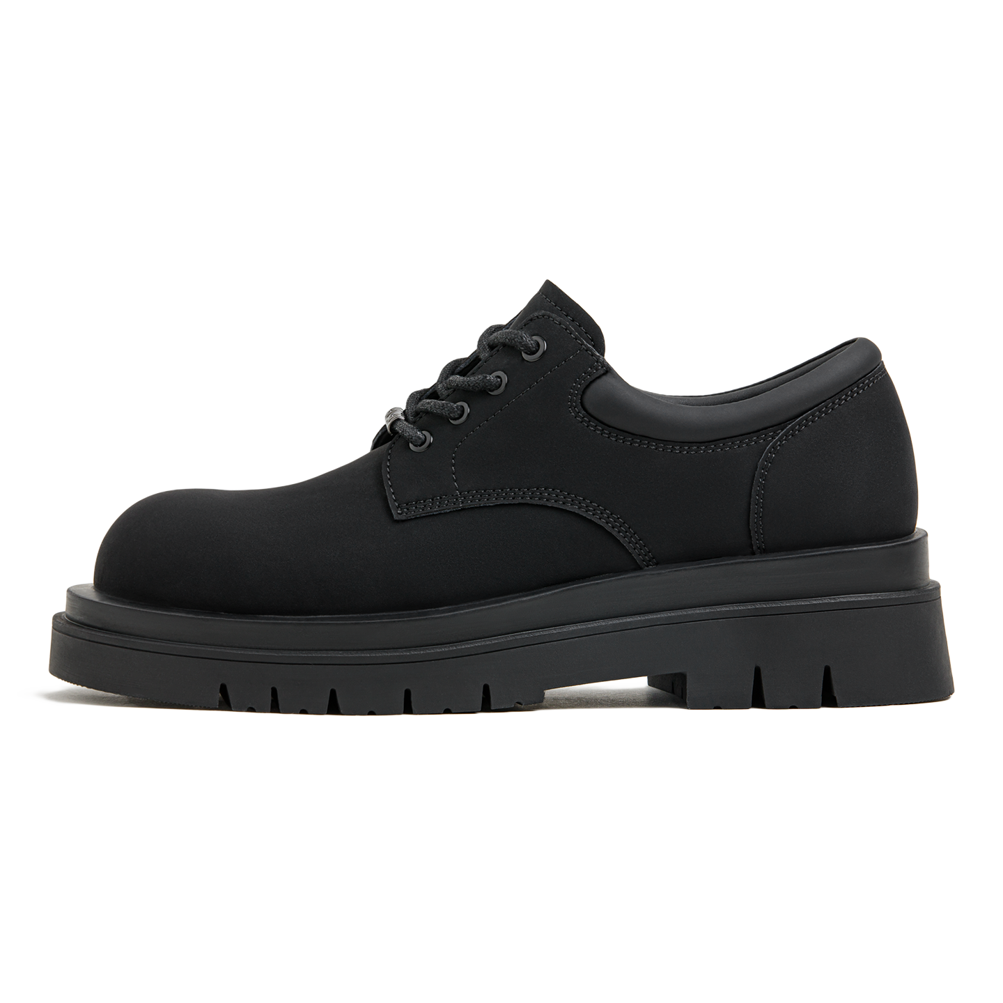 MADEN Matte Black Derby Shoes