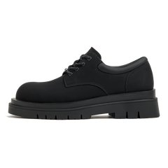 MADEN Matt schwarze Derby-Schuhe