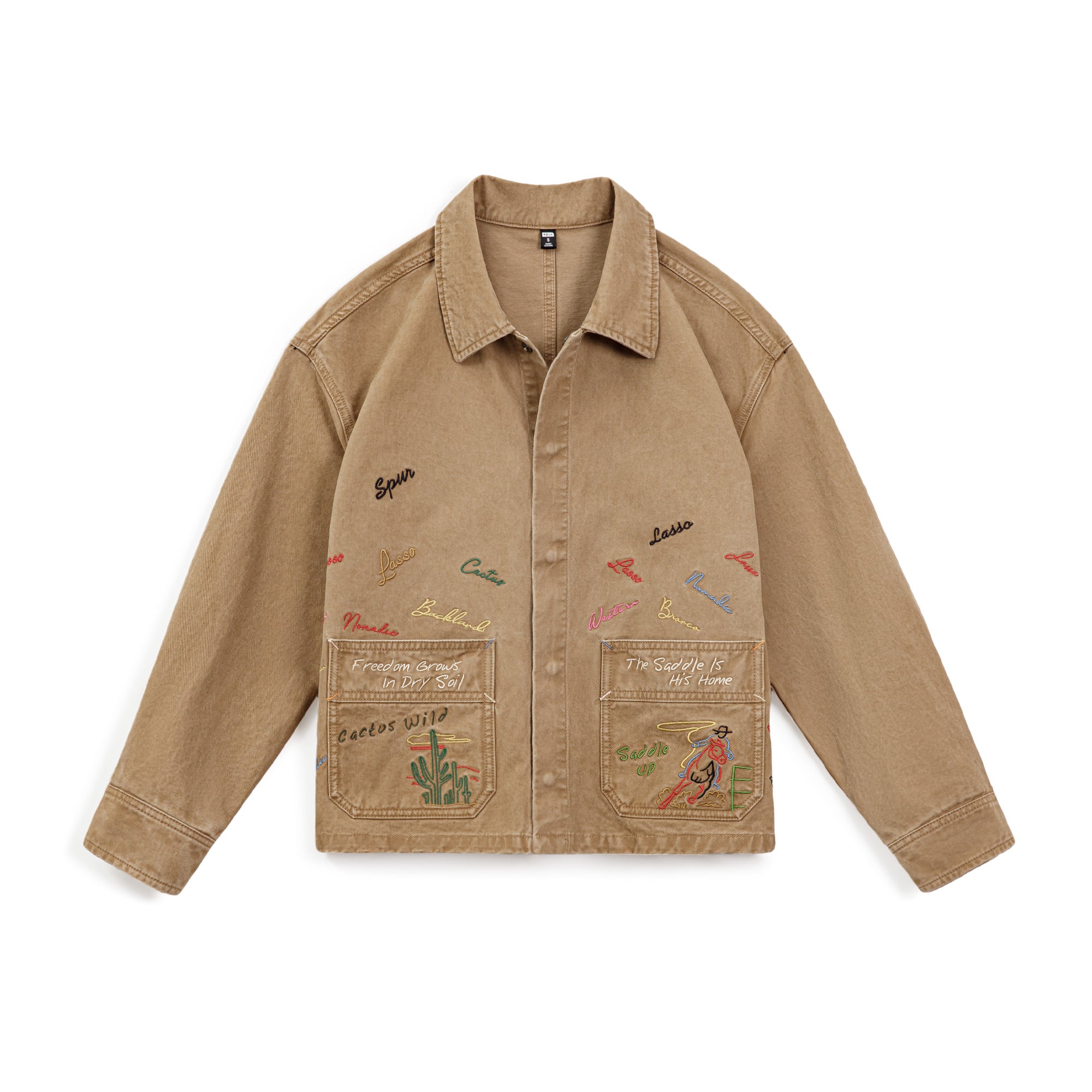 MADEN Farbige Bestickte Scheunenjacke