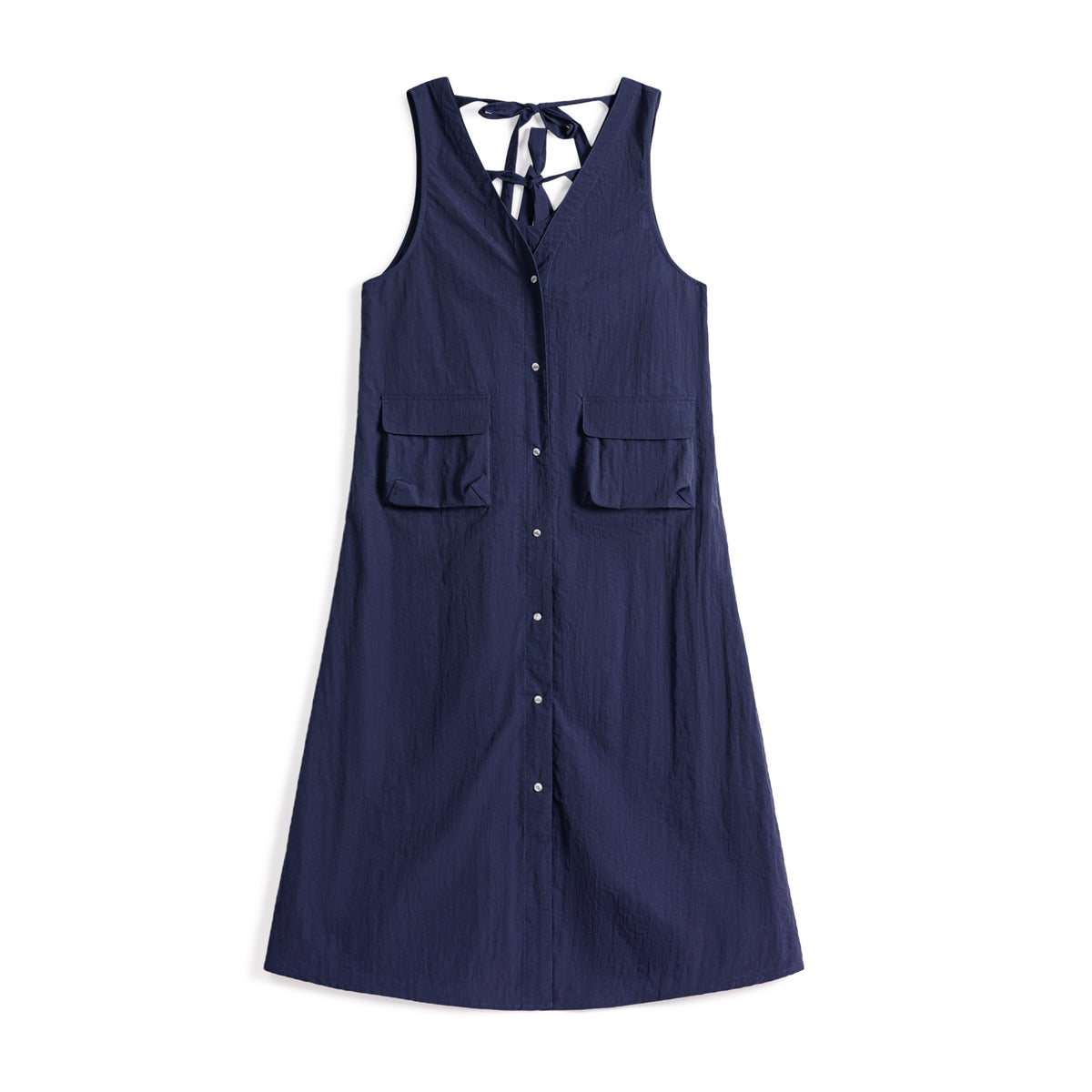 MADEN Utility Longline Weste Kleid - V-Ausschnitt