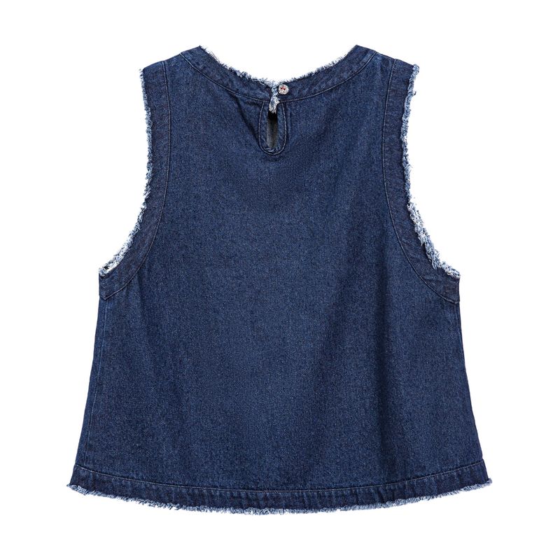MADEN Women's Retro Denim Vest