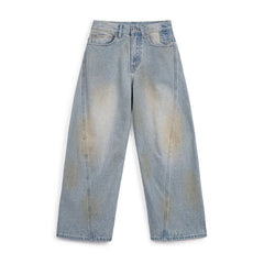 Jeans desgastados en tono polvo para mujer MADEN