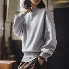 MADEN Women’s Loose Pullover Air-Layer Sweatshirt