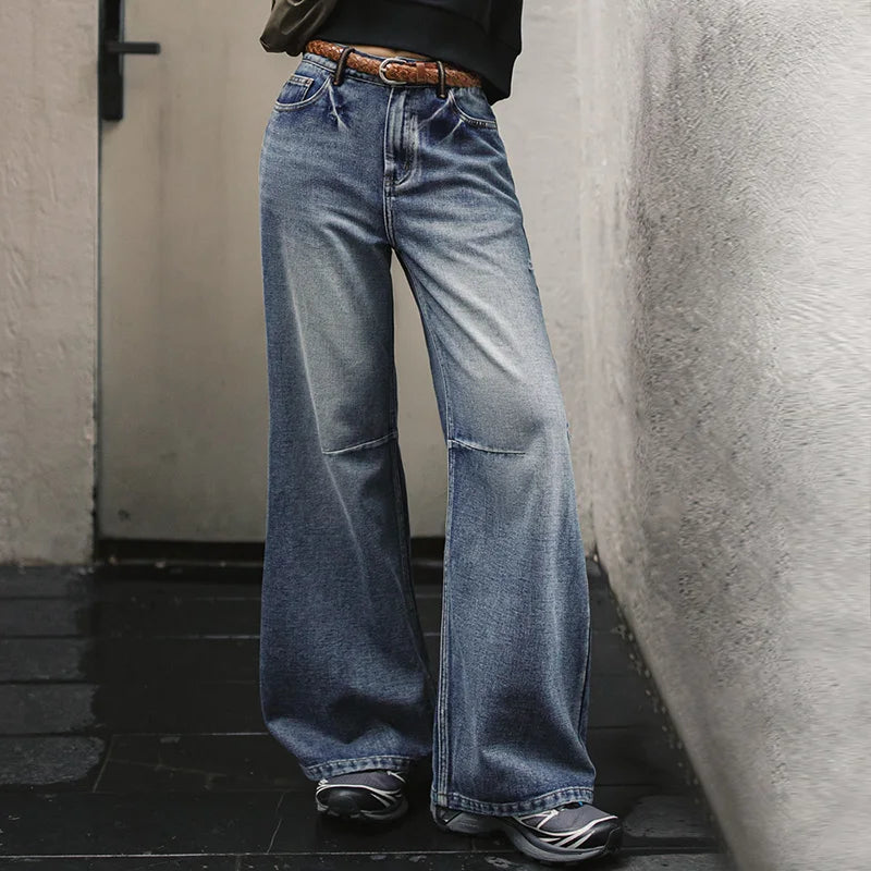 MADEN Women’s Washed Denim Jeans