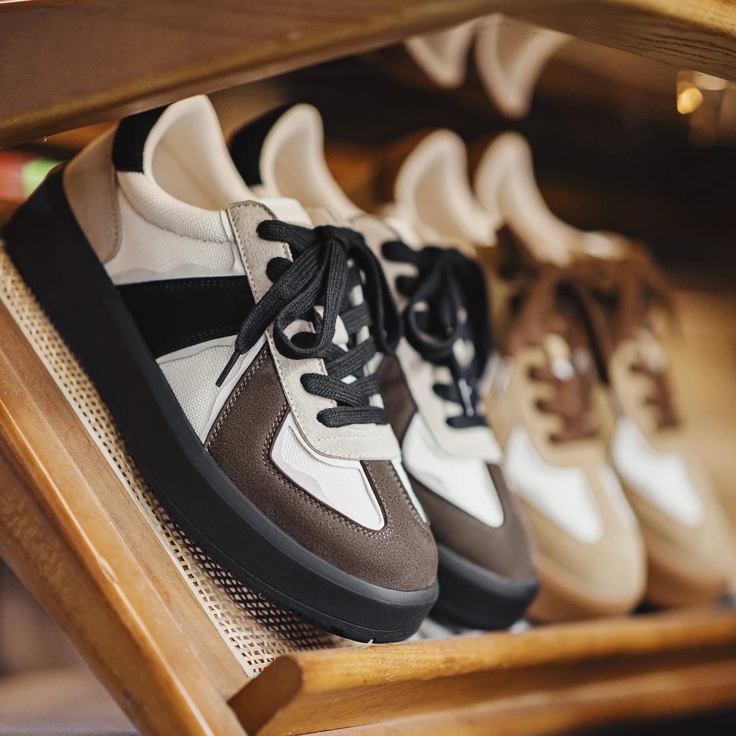 MADEN Panda Deutsche Trainer Plateau-Sneaker