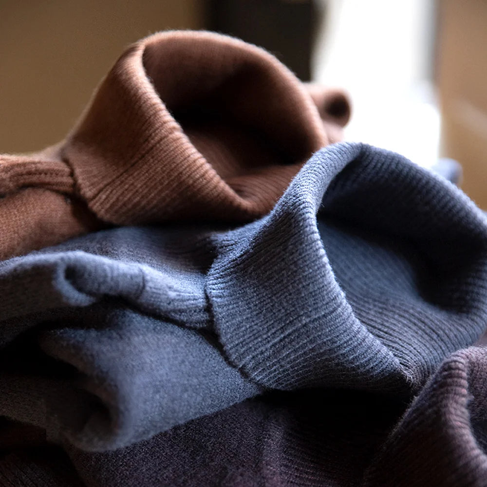 MADEN Turtleneck Thermal Sweater