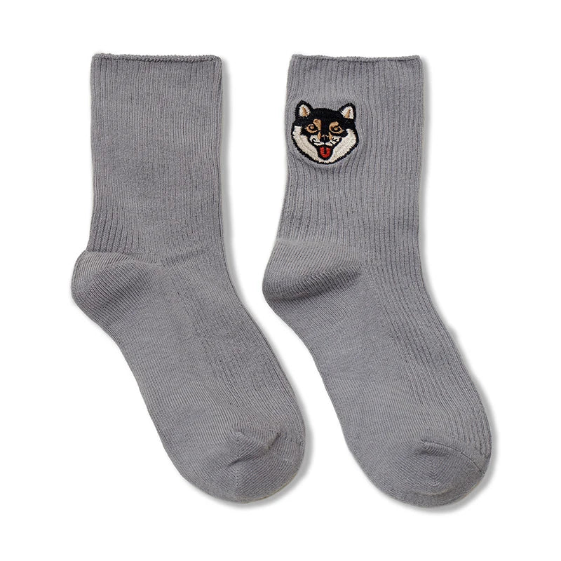 MADEN Niedliche Katze & Hund bestickte Socken