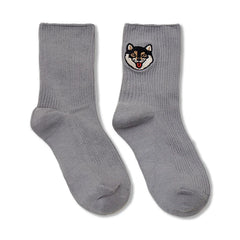 MADEN Niedliche Katze & Hund bestickte Socken