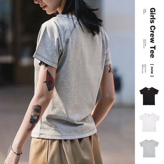 Camiseta de Cuello Redondo para Mujer - 100% Algodón MADEN
