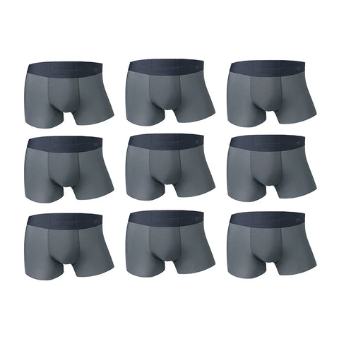マデン メンズ 1/3/6/9枚 氷絹 通気性 ボクサーブリーフ 弾力性 柔らかい 継ぎ目なし 下着 無地 トランクス 大きいサイズ