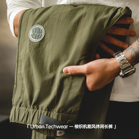 MADEN メンズ 紐付き まっすぐ 戦術用 ズボン 屋外用 緑色 普段着用 作業用 ズボン ゆったりした ズボン おしゃれな 技術服