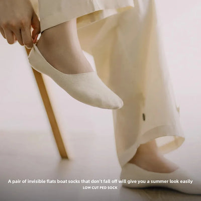 Chaussettes invisibles basses MADEN pour femmes, en silicone antidérapant, en forme de U, fines et respirantes, couleur unie. 