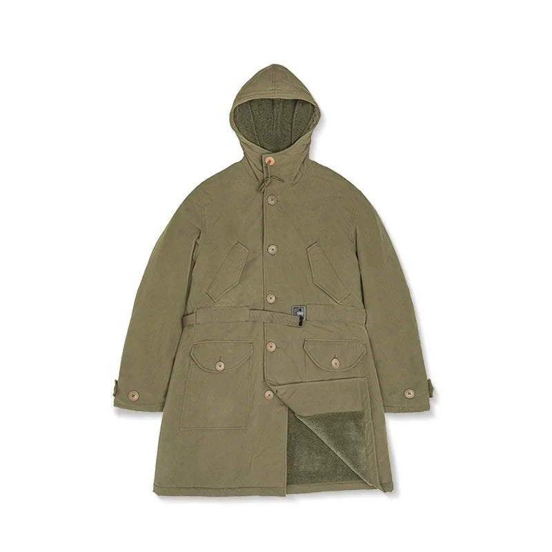 MADEN Schwerer M47 Kapuzen-Parka mittlerer Länge