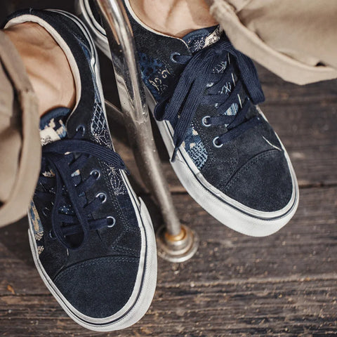 마덴 레트로 패치워크 캔버스 로우탑 스니커즈