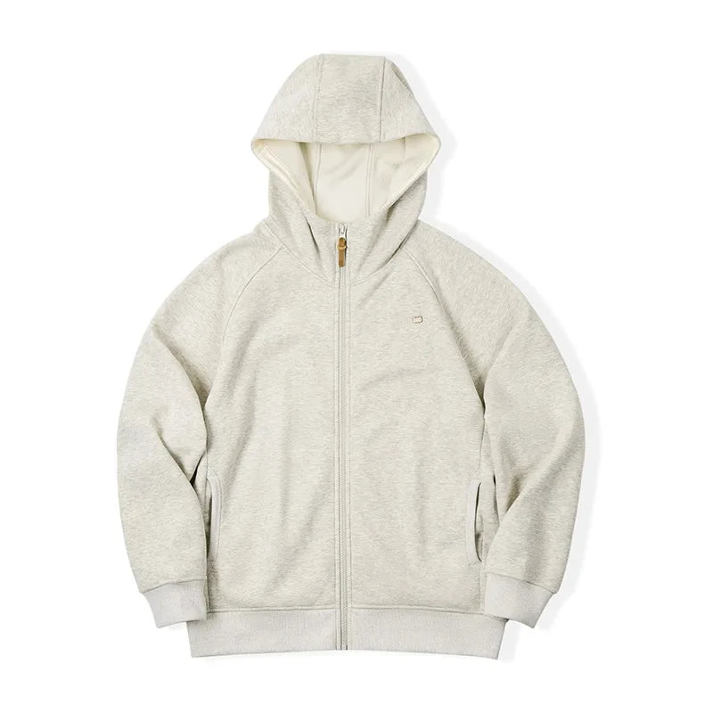 MADEN Grauer Kapuzenpullover – Polar Fleece