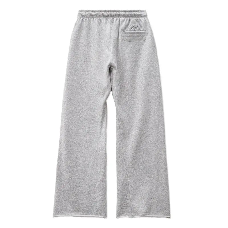 Maden Damen-Jogginghose mit weitem Bein, gerader Passform, umgeschlagenem Saum und elastischem Bund, Sporthose, Freizeithose für Herbst und Frühling 