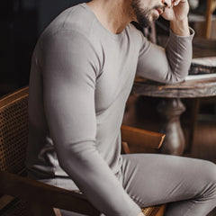 MADEN Herren Wende-Fleece Thermounterwäsche Set