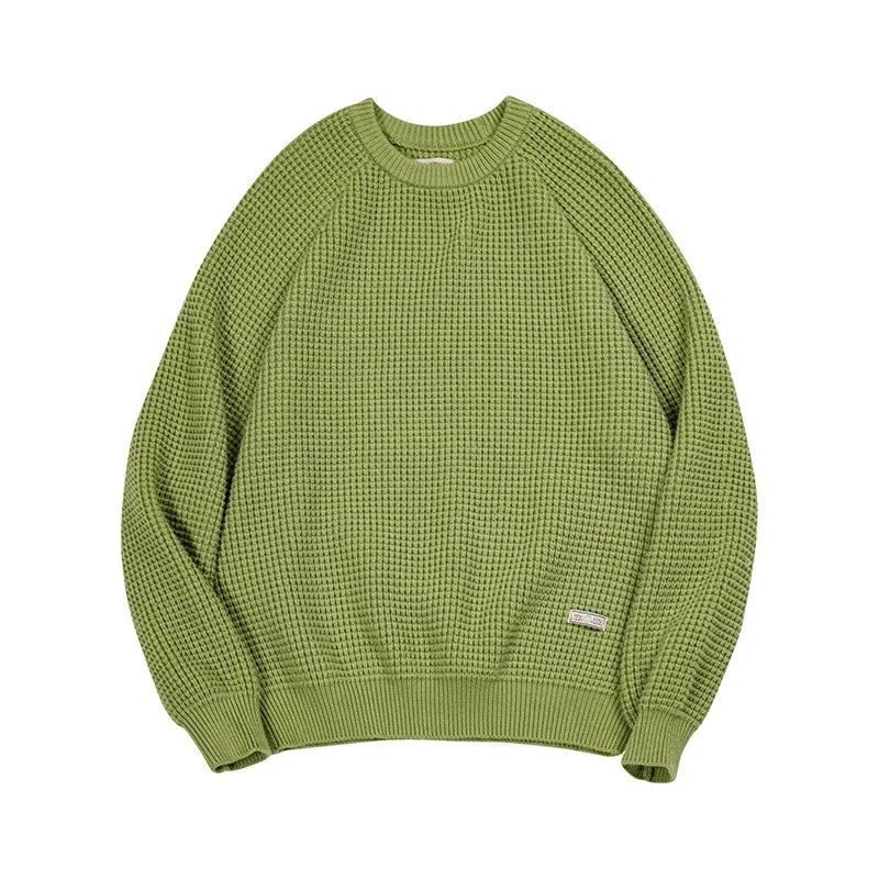 MADEN Women's Pineapple Knit Raglan Sweater