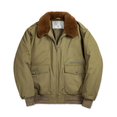 Chaqueta bomber vintage B10 para hombre con cuello de piel MADEN