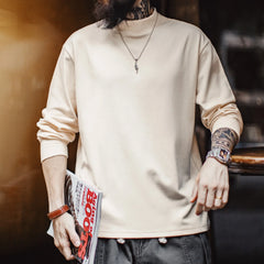 Camiseta térmica de manga larga de algodón pesado para hombre MADEN