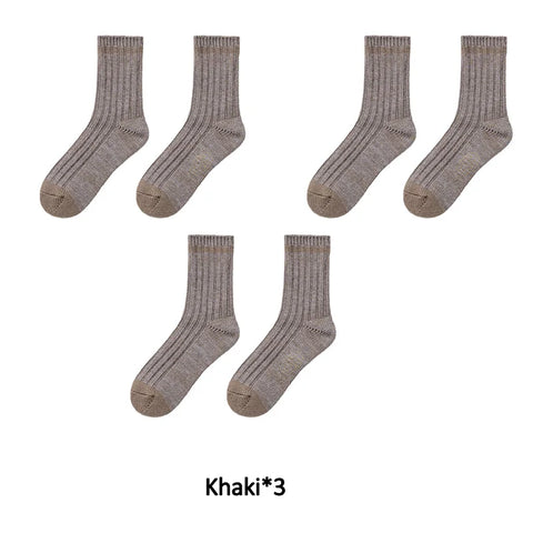 MADEN Herren Retro Wollmischung Crew Socken – Dick gestrickt, Winterkomfort, warm 
