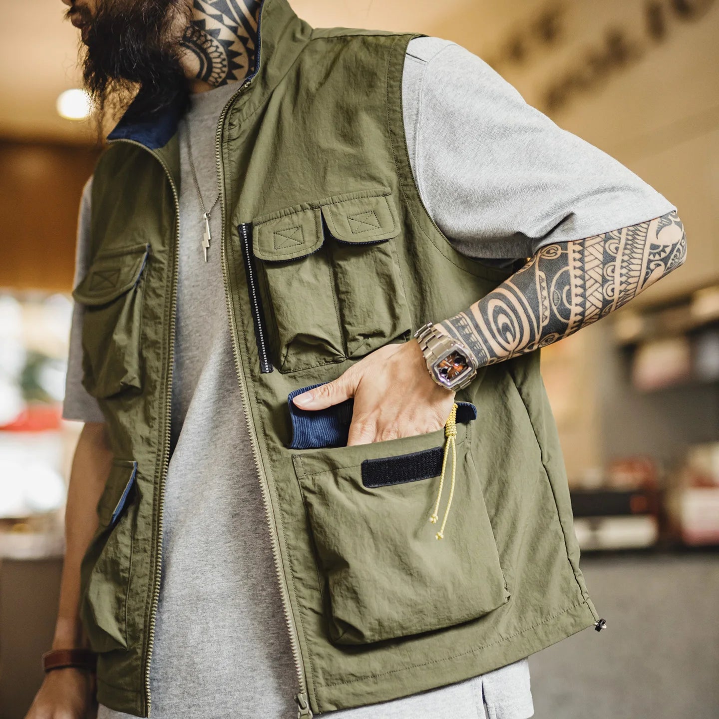 Maden Taktische Herren-Multitaschen-Utility-Weste