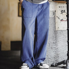 MADEN Blue Washed Canvas Pants
