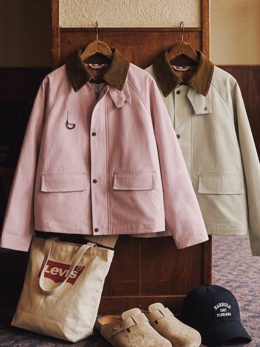 MADEN Apricot Pink Spring Autumn Short Hunting Jacket image 6