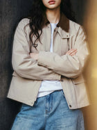 MADEN Apricot Pink Spring Autumn Short Hunting Jacket image 8 thumbnail