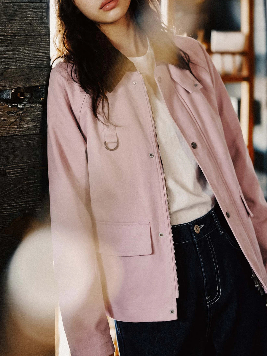 MADEN Apricot Pink Spring Autumn Short Hunting Jacket image 10