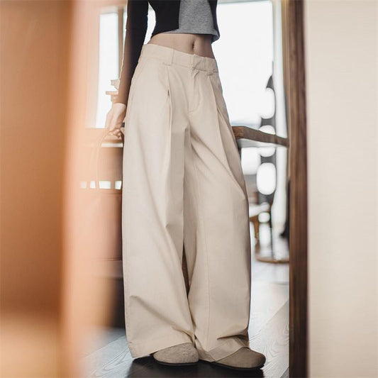 MADEN Leinenweite Hose mit hohem Bund