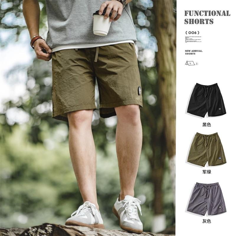 MADEN Outdoor Sport Pants Light and Thin Nylon Shorts Elastic Quick Dry Breathable Pleated Pants for Man Summer