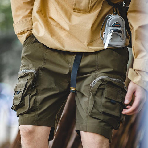 MADEN Men's Multi-pocket Cargo Shorts Casual Outdoor Hiking Tactical Shorts Summer Loose Short Pants