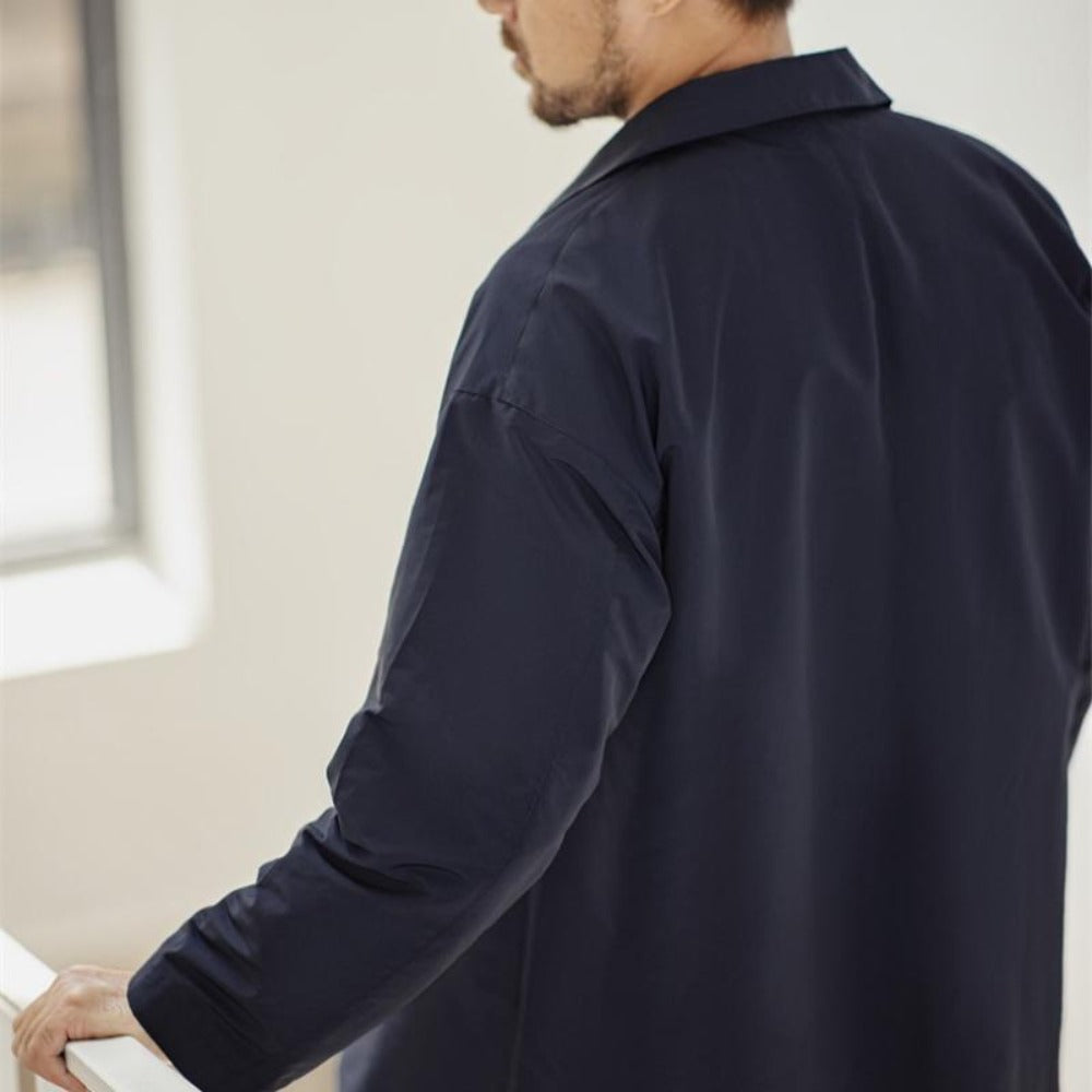 MADEN Herren Schwerer Baumwoll Balmacaan Trenchcoat