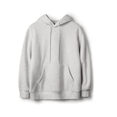 MADEN Herren Grauer Hoodie – Fleecegefüttert
