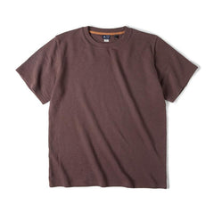 MADEN Herren Schwerer Waffelstrick Rundhals T-Shirt