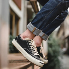 MADEN Herren Canvas Skate Sneaker – Retro Low-Top, Atmungsaktiv