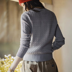 MADEN Slim Fit Rippstrick Thermo-Pullover
