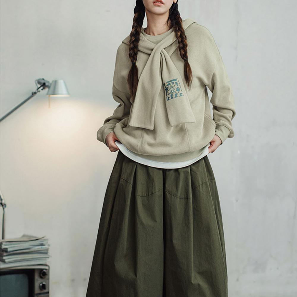 MADEN Cape-Hoodie für Damen mit TREK-Motiv, vielseitiger, lässiger Pullover, Herbst-Lagenjacke, Streetwear-Sweatshirt 